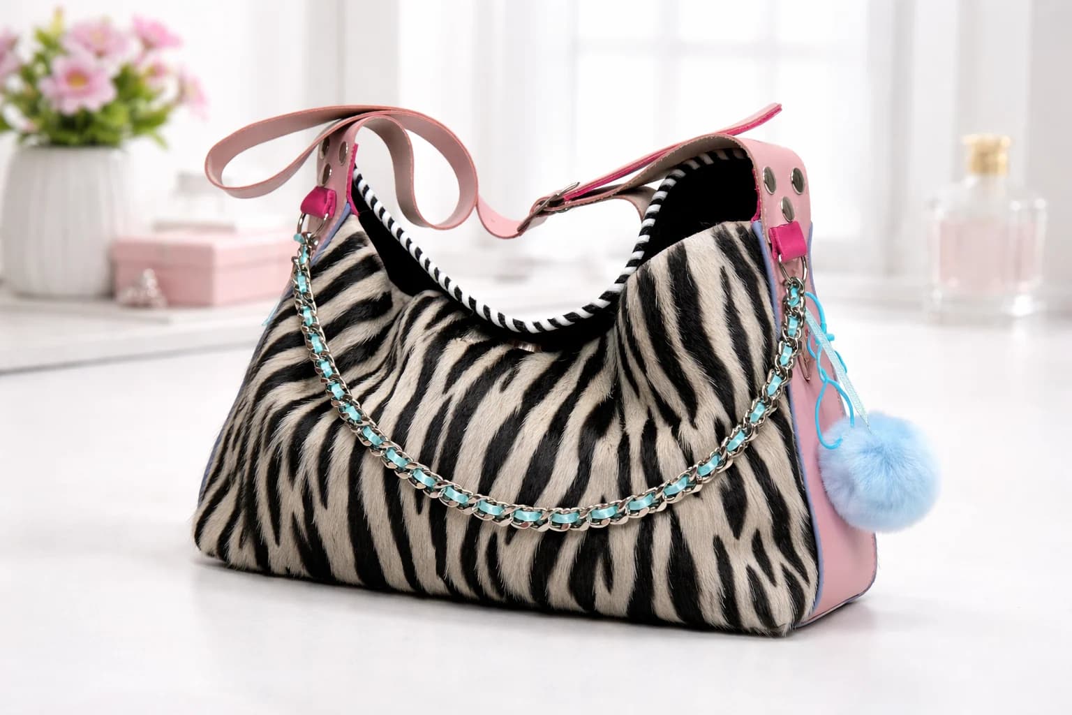 Bolso de Piel Maraya•Zebra — bolso artesanal Maraya