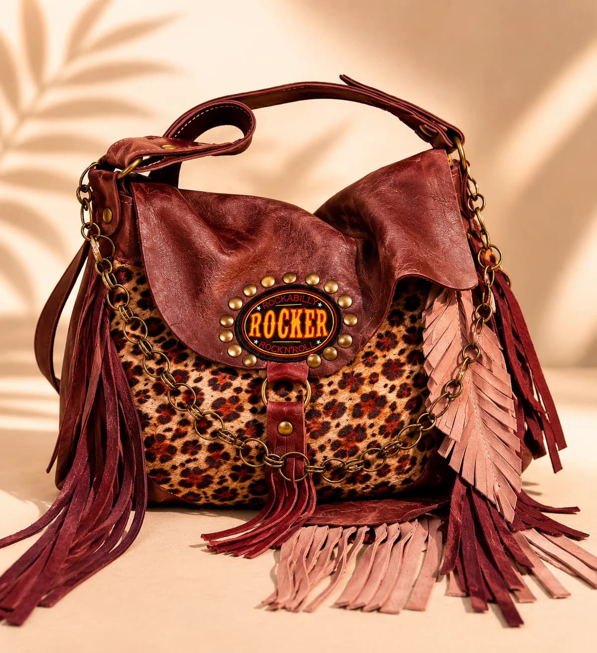 Bolso de Piel Rock Rebel — bolso artesanal Maraya