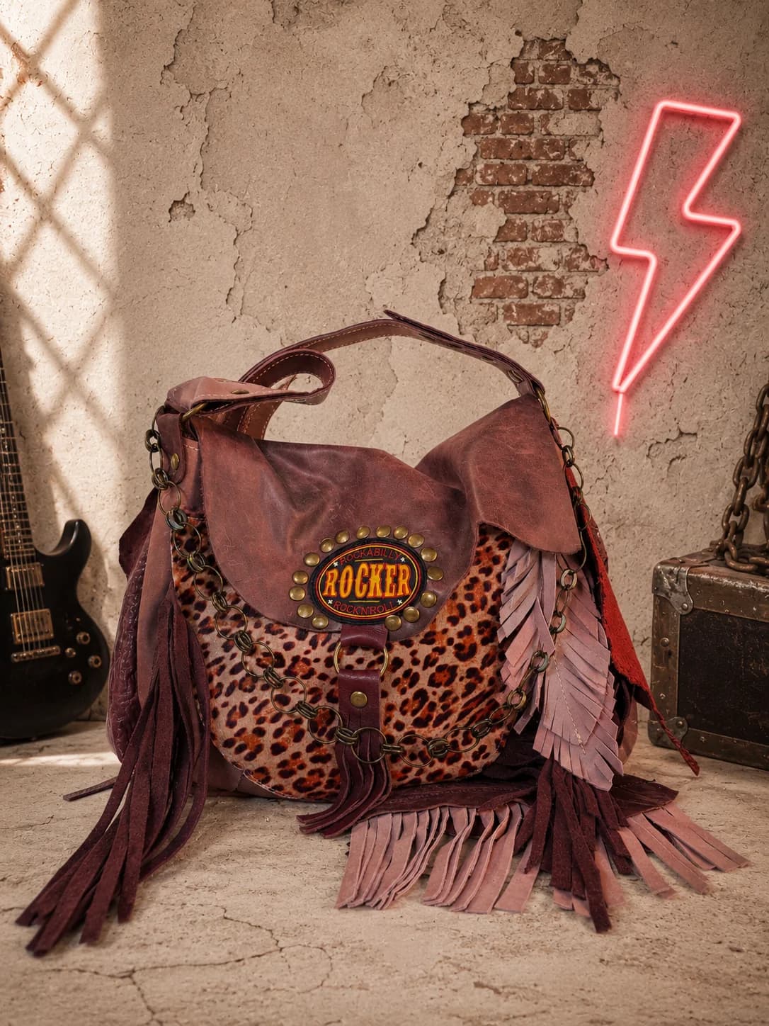 Bolso de Piel Rock Rebel